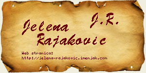 Jelena Rajaković vizit kartica